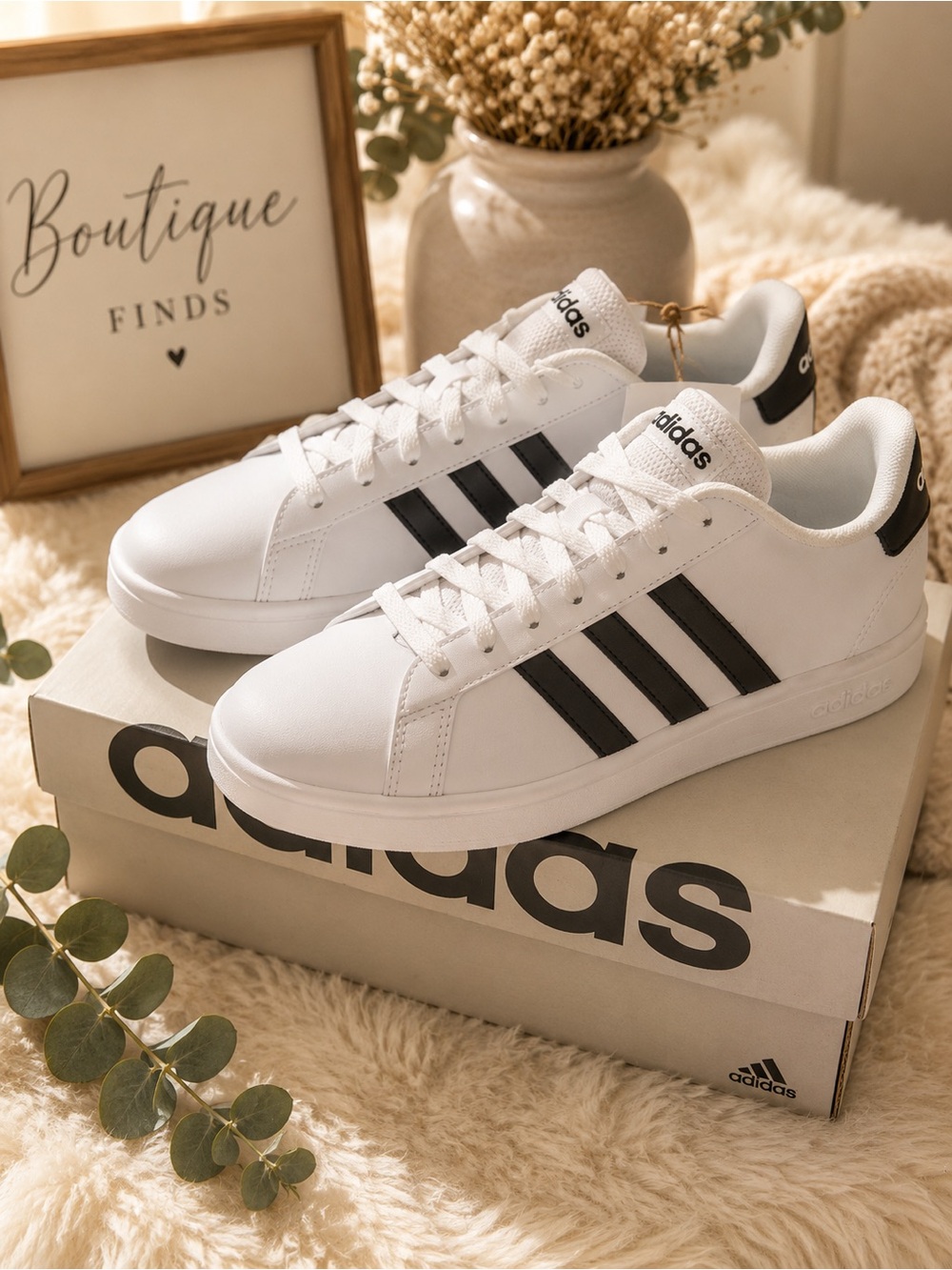 adidas Kids White Grand Court 2.0